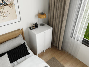 English Elm 24" Modular Plywood Storage Cabinet Glossy White Soft Close Doors for Bath or Kitchen W999S00519