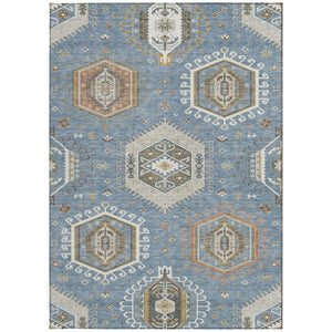 Tribal Washable Polyester Area Rug for Indoor Outdoor High Traffic Spaces Stain Resistant Woven