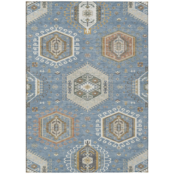 Tribal Washable Polyester Area Rug for Indoor Outdoor High Traffic Spaces Stain Resistant Woven