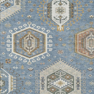 Tribal Washable Polyester Area Rug for Indoor Outdoor High Traffic Spaces Stain Resistant Woven