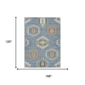 Tribal Washable Polyester Area Rug for Indoor Outdoor High Traffic Spaces Stain Resistant Woven
