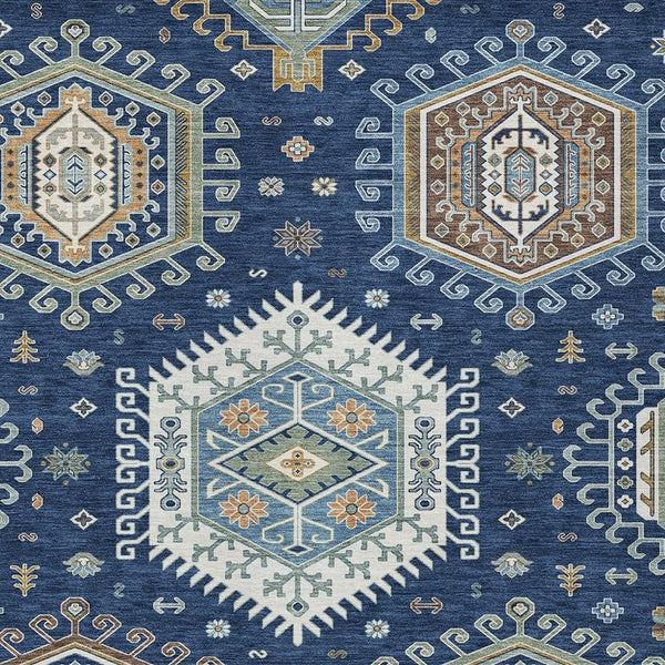 HomeRoots 10 X 14 Tribal Washable Polyester Area Rug for Indoor Outdoor High Traffic Spaces 731755