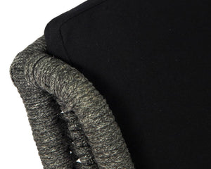 Sunpan Sorrento Dining Chair - Modern Outdoor Seating with Durable Teak Wood and Fade-Resistant Fabric Natural / Arashi Black