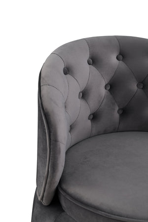 English Elm 360 Degree Swivel Cuddle Barrel Accent Storage Chairs Plush Velvet Round Armchair with Hidden Storage and Luxurious Comfort Gray W1420P198928