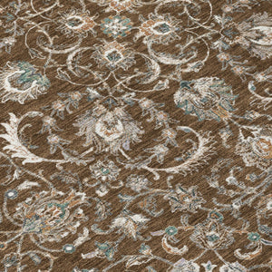 Botanical Leaf Washable Polyester Area Rug for Indoor Outdoor Patio Porch and Living Room