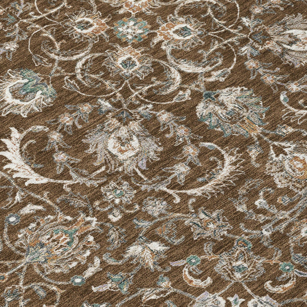 Botanical Leaf Washable Polyester Area Rug for Indoor Outdoor Patio Porch and Living Room