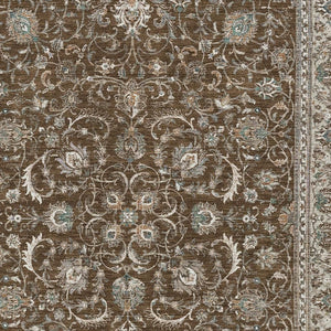 Botanical Leaf Washable Polyester Area Rug for Indoor Outdoor Patio Porch and Living Room