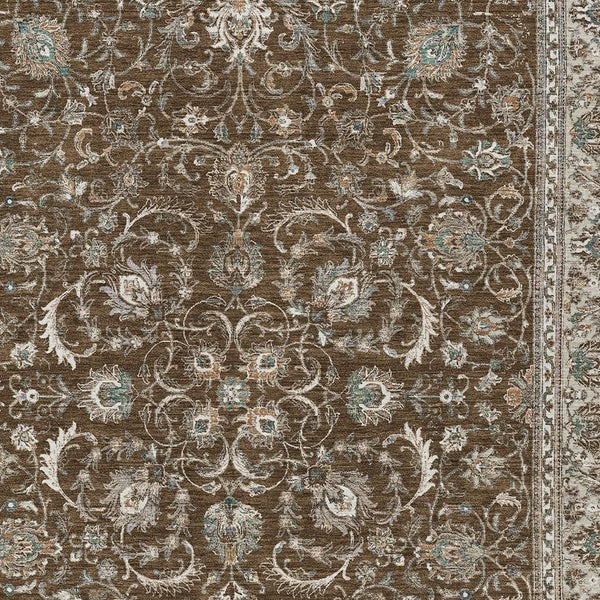 Botanical Leaf Washable Polyester Area Rug for Indoor Outdoor Patio Porch and Living Room