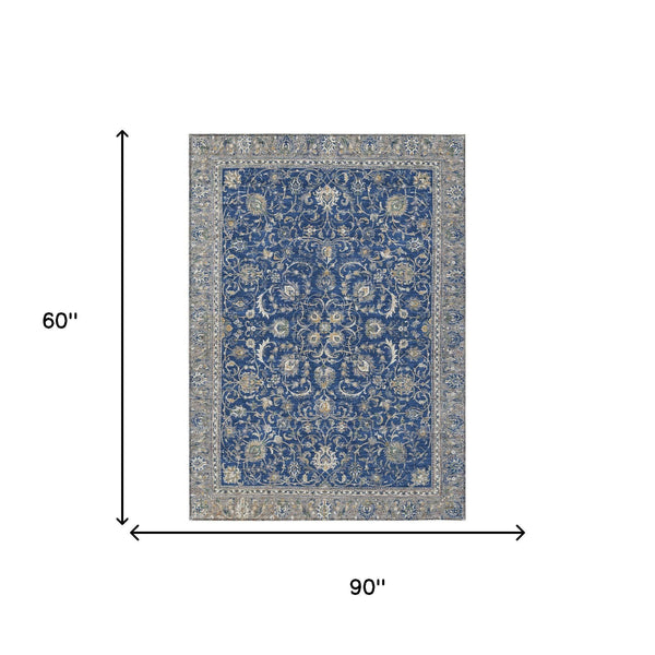 Botanical Leaf Polyester Area Rug Machine Washable for Indoor Outdoor Patios and Living Spaces