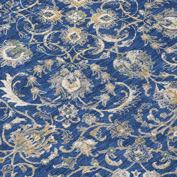 Botanical Leaf Polyester Area Rug Machine Washable for Indoor Outdoor Patios and Living Spaces