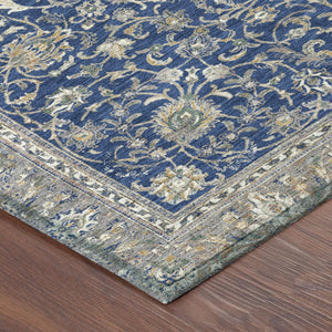 Botanical Leaf Polyester Area Rug Machine Washable for Indoor Outdoor Patios and Living Spaces