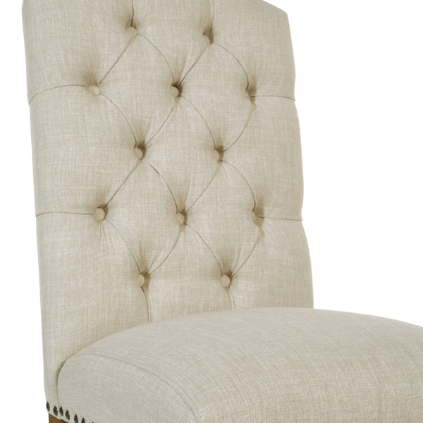 OSP Home Furnishings Jessica Tufted Dining Chair Linen