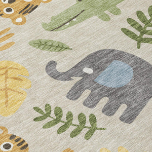 Abstract Washable Polyester Area Rug for Indoor Outdoor Patios Living Rooms and Busy Homes