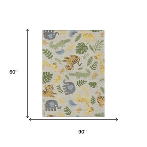Abstract Washable Polyester Area Rug for Indoor Outdoor Patios Living Rooms and Busy Homes