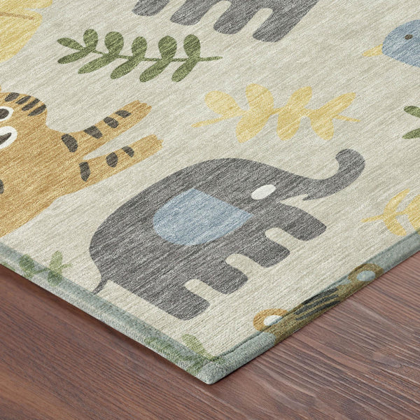 Abstract Washable Polyester Area Rug for Indoor Outdoor Patios Living Rooms and Busy Homes