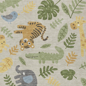 Abstract Washable Polyester Area Rug for Indoor Outdoor Patios Living Rooms and Busy Homes