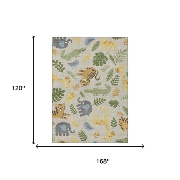 Abstract Washable Polyester Area Rug for Indoor Outdoor Patios Living Rooms and Busy Homes