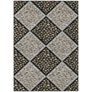 10 X 14 Abstract Polyester Washable Indoor Outdoor Rug for Patio and Living Rooms