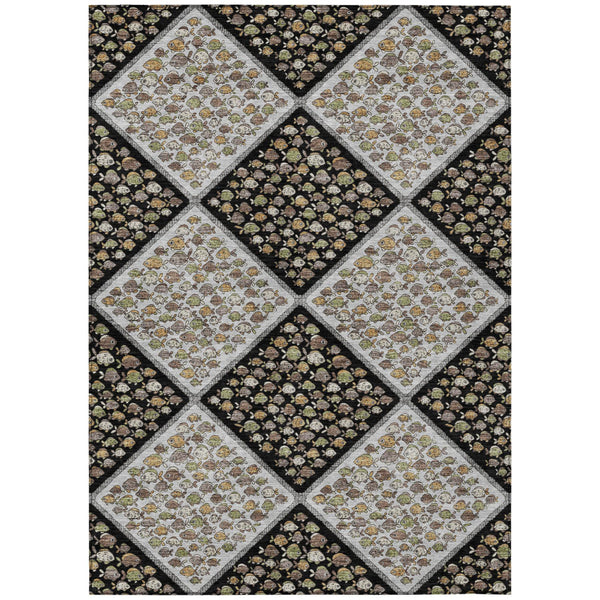 10 X 14 Abstract Polyester Washable Indoor Outdoor Rug for Patio and Living Rooms