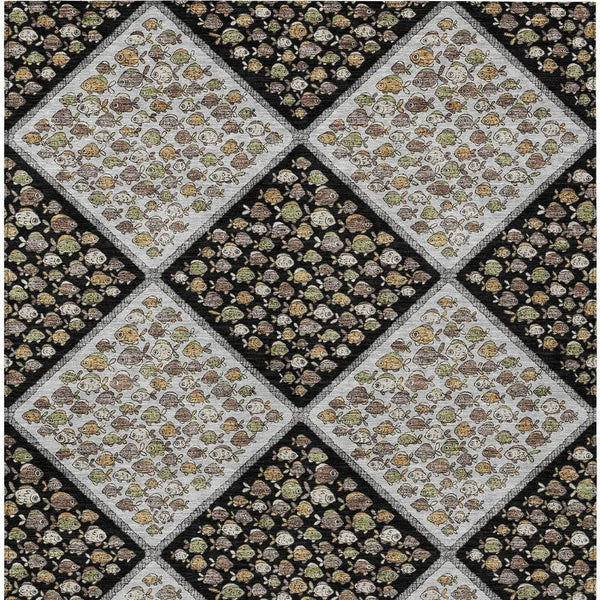 10 X 14 Abstract Polyester Washable Indoor Outdoor Rug for Patio and Living Rooms