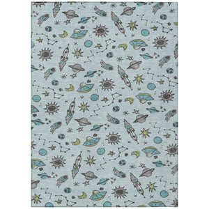 Animal Print Washable Polyester Area Rug for Indoor Outdoor Coastal and Modern Living Spaces