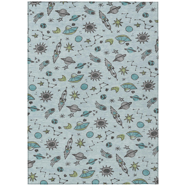 Animal Print Washable Polyester Area Rug for Indoor Outdoor Coastal and Modern Living Spaces