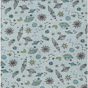 Animal Print Washable Polyester Area Rug for Indoor Outdoor Coastal and Modern Living Spaces