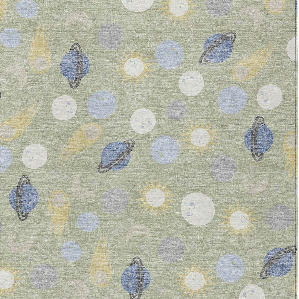 HomeRoots Geometric Polyester Area Rug Washable Indoor Outdoor Low Pile Modern Patio Living Room Decor 9' x 12' 731986