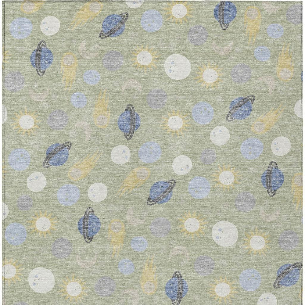 HomeRoots Geometric Polyester Area Rug Washable Indoor Outdoor Low Pile Modern Patio Living Room Decor 9' x 12' 731986