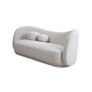 English Elm Comfy Beige Sofa With Durable Kiln-Dried Hardwood Frame, Soft Cushions, And Stylish Accessories W2998P232881