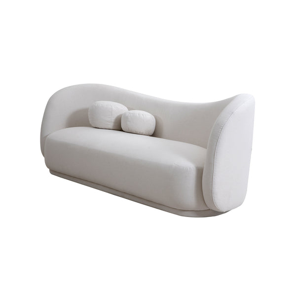 English Elm Comfy Beige Sofa With Durable Kiln-Dried Hardwood Frame, Soft Cushions, And Stylish Accessories W2998P232881