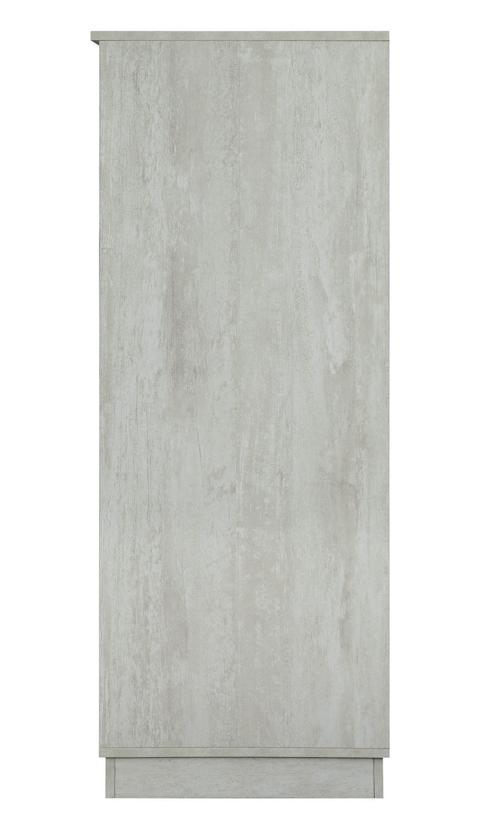 English Elm Wiesta Antique White Wine Cabinet with 25-Bottle Rack, 3 Drawers, Full Finish, Freestanding Storage B2726P272974