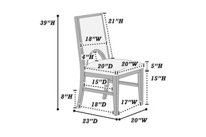 English Elm Traditional 7-Piece Dining Set: Trestle Table With Butterfly Leaf & 6 Upholstered Chairs In White Finish B011S01802-GIGA