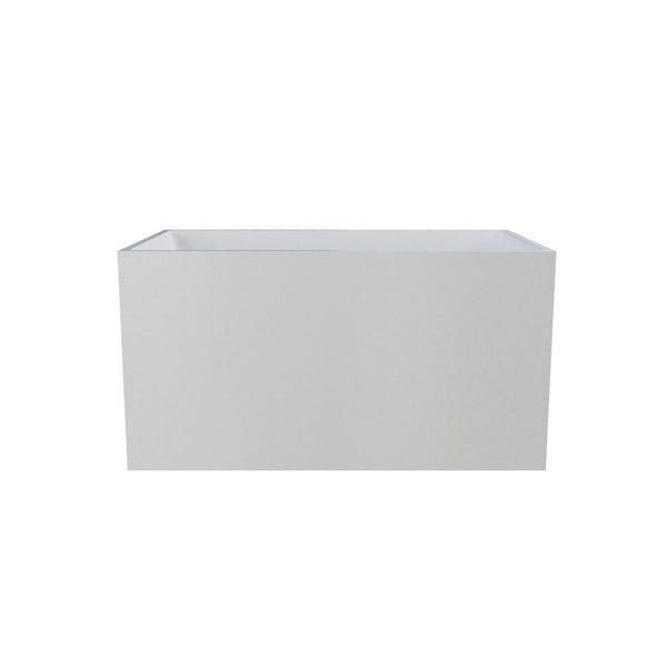 English Elm 47"×28" Freestanding Acrylic Soaking Tub Glossy White Ergonomic Spa Bathing Experience T3785P380648