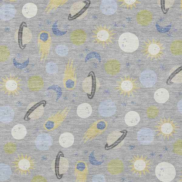 Geometric Polyester Area Rug Washable Stain Resistant for Indoor Outdoor Patio Living Room Use