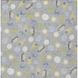 Geometric Polyester Area Rug Washable Stain Resistant for Indoor Outdoor Patio Living Room Use