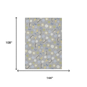 Geometric Polyester Area Rug Washable Stain Resistant for Indoor Outdoor Patio Living Room Use