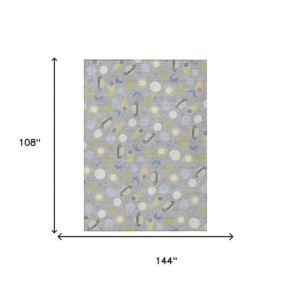 Geometric Polyester Area Rug Washable Stain Resistant for Indoor Outdoor Patio Living Room Use