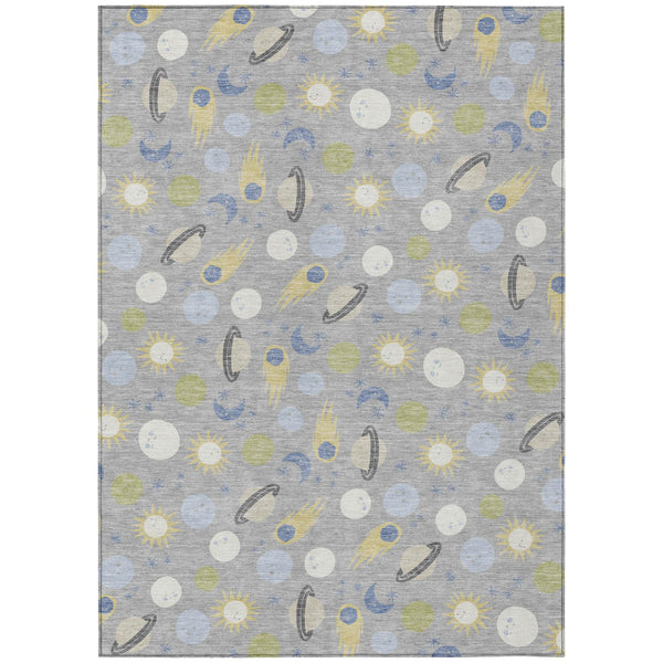 Geometric Polyester Area Rug Washable Stain Resistant for Indoor Outdoor Patio Living Room Use