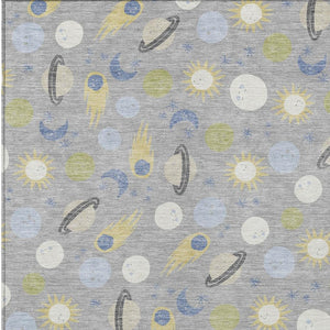 HomeRoots Geometric Polyester Area Rug Washable Stain Resistant for Indoor Outdoor Patio Living Room Use 10' x 14' 732011