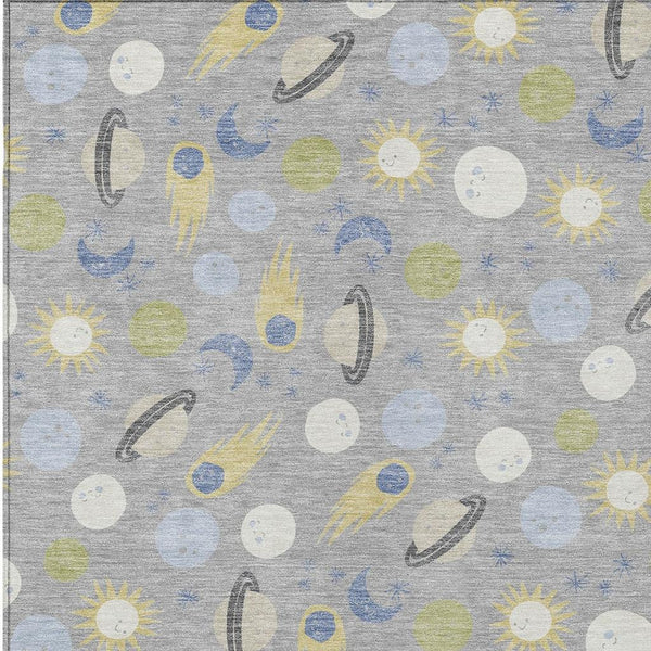 HomeRoots Geometric Polyester Area Rug Washable Stain Resistant for Indoor Outdoor Patio Living Room Use 10' x 14' 732011