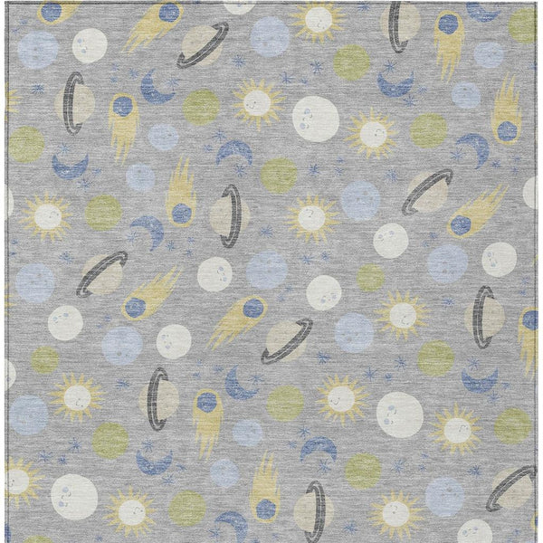 Geometric Polyester Area Rug Washable Stain Resistant for Indoor Outdoor Patio Living Room Use
