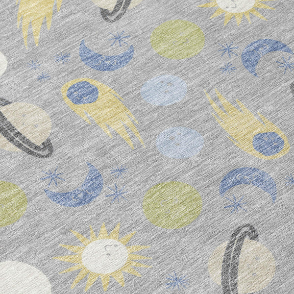 Geometric Polyester Area Rug Washable Stain Resistant for Indoor Outdoor Patio Living Room Use