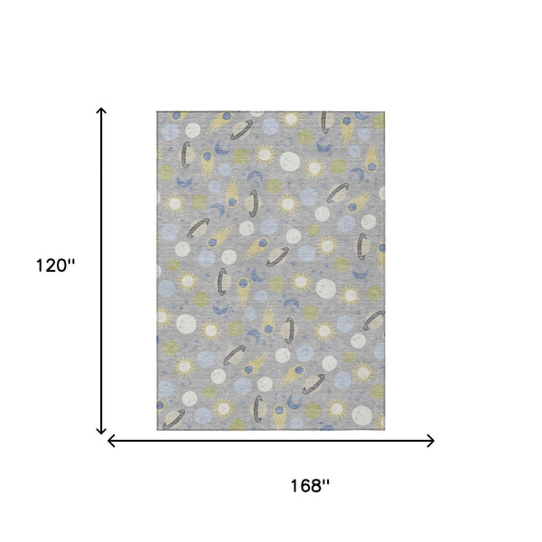 Geometric Polyester Area Rug Washable Stain Resistant for Indoor Outdoor Patio Living Room Use