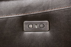 English Elm Transitional Multi-Function Glider Recliner with Channel Back, Cup Holders, Hidden Storage, Upholstered Comfort Espresso 44 L x 35 W x 30 H B2741P387644