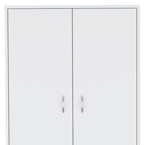 19 Inch White Wood Corner Accent Chest Compact Storage Cabinet for Small Spaces