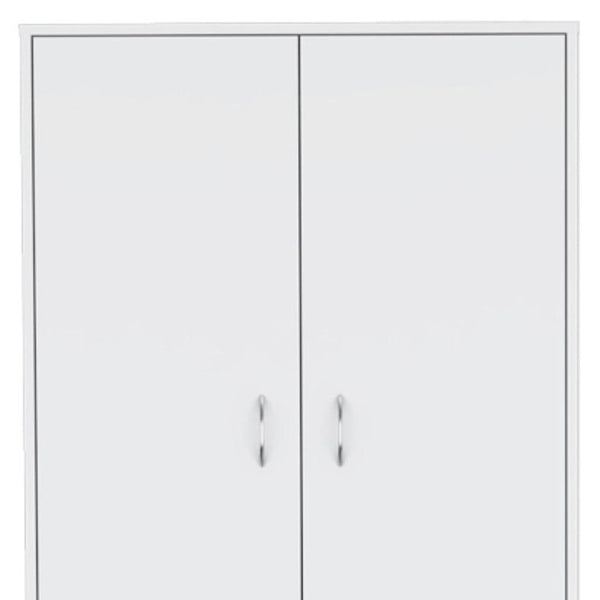 19 Inch White Wood Corner Accent Chest Compact Storage Cabinet for Small Spaces
