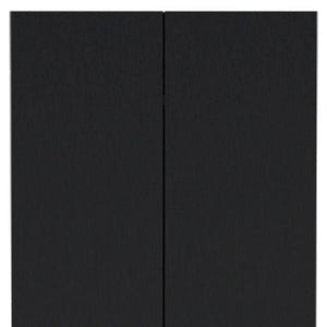 19 Inch Black Wooden Corner Chest Compact Storage Cabinet for Small Living Spaces