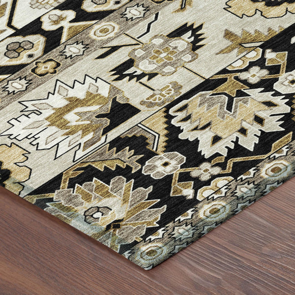Washable Polyester Cactus Motif Indoor Outdoor Area Rug for Patios Porches and Entryways