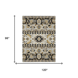 Washable Polyester Cactus Motif Indoor Outdoor Area Rug for Patios Porches and Entryways